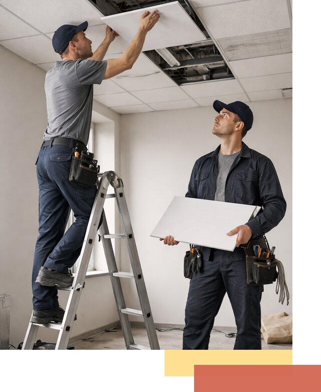 Обслуживание подвесного потолка в Каменске-Шахтинском — ремонт и чистка