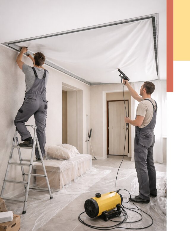 Монтаж натяжного потолка в прихожей в Каменске-Шахтинском от 2730 руб. под ключ | ОТДЕЛОЧНИК-Ксш