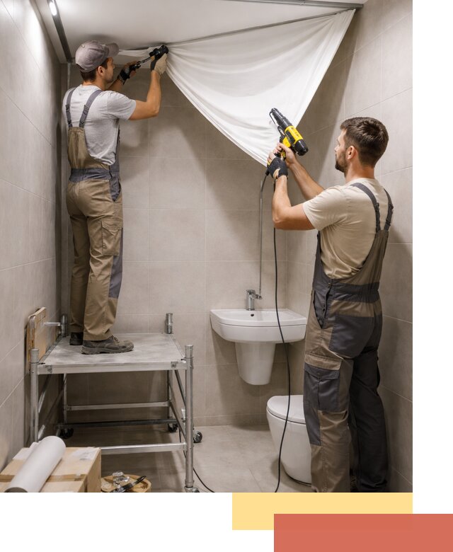 Монтаж натяжного потолка в санузле в Каменске-Шахтинском