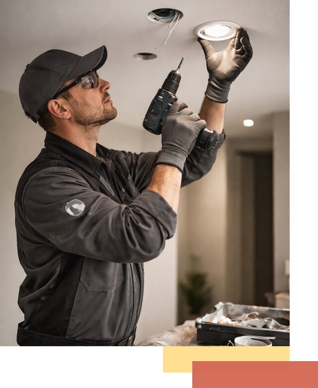 Установка точечных светильников в натяжной потолок в Каменске-Шахтинском