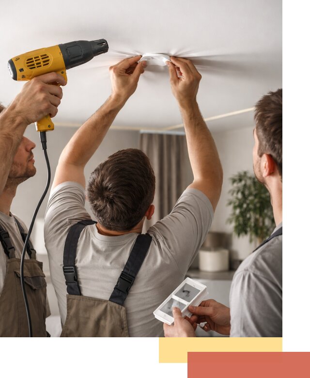 Ремонт прокола полотна натяжного потолка в Каменске-Шахтинском