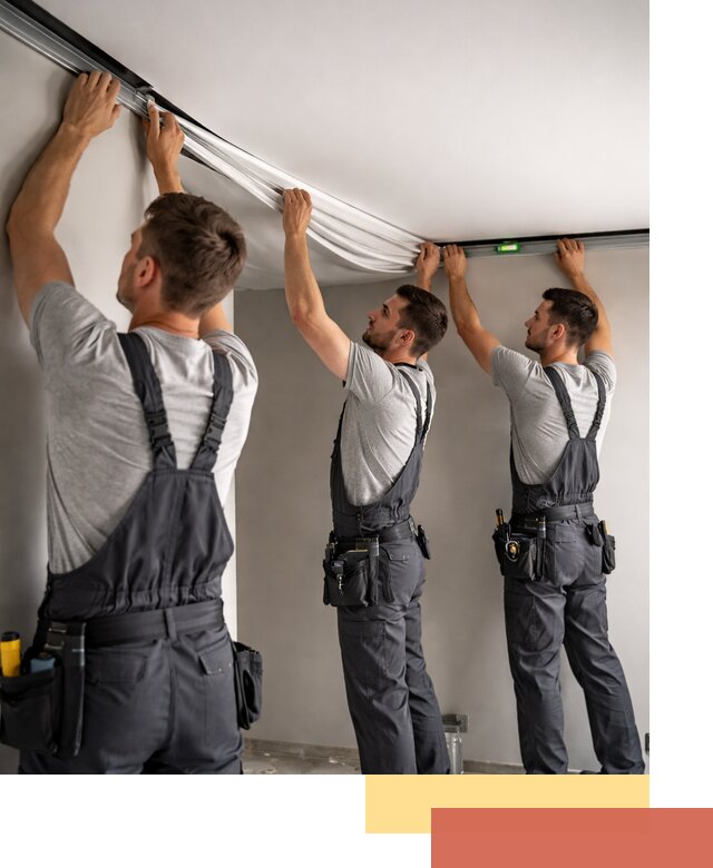 Теневые натяжные потолки в Каменске-Шахтинском: монтаж и отделка быстро и качественно