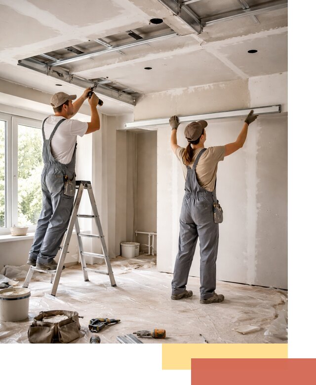 Монтаж многоуровневого потолка из гипсокартона в Каменске-Шахтинском