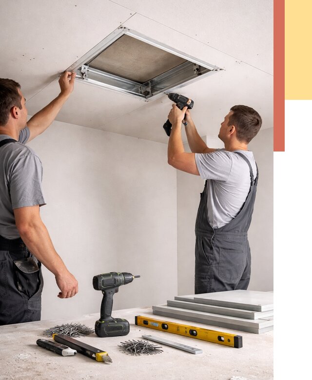 Установка люка в потолок ГКЛ в Каменске-Шахтинском от 2575 руб. под ключ | ОТДЕЛОЧНИК-Ксш