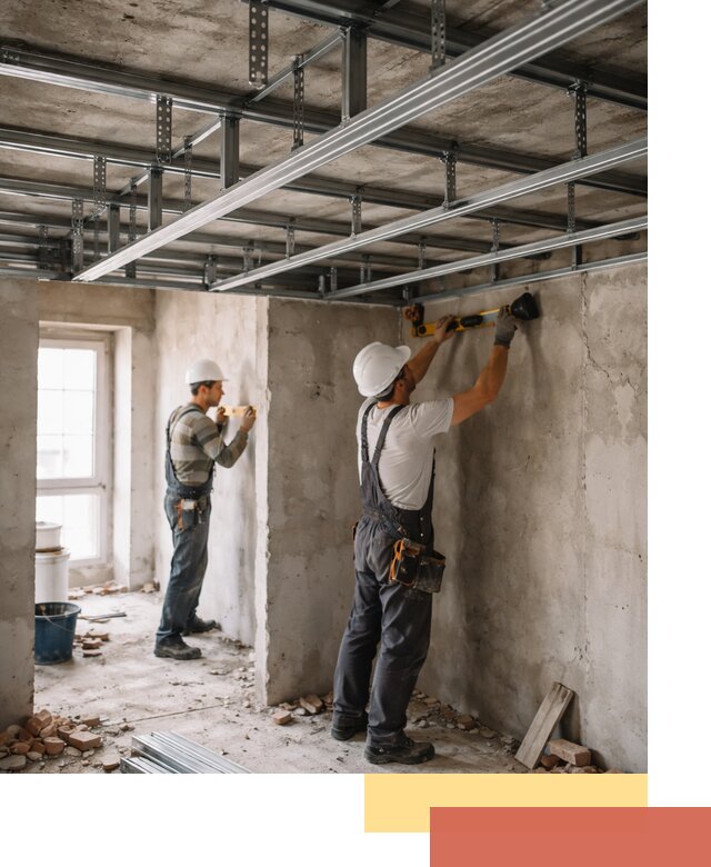 Монтаж каркаса потолка из профильного профиля в Каменске-Шахтинском