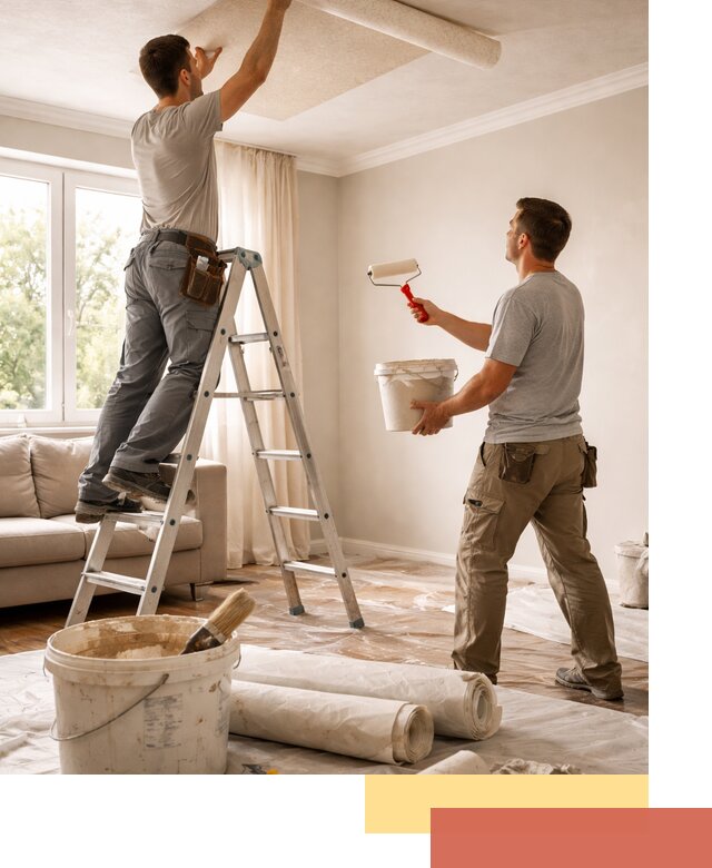 Поклейка обоев на потолок в Каменске-Шахтинском — качественно и быстро