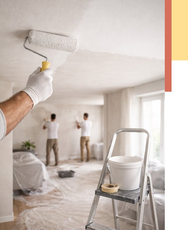 Покраска потолка акриловой краской в Каменске-Шахтинском от 2575 руб. | ОТДЕЛОЧНИК-Ксш