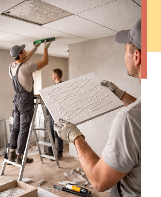 Монтаж потолочной плитки в Каменске-Шахтинском от 4635 руб. — быстро и недорого | ОТДЕЛОЧНИК-Ксш