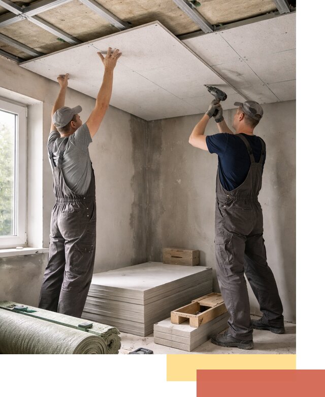 Шумоизоляция потолка панелями ЗИПС в Каменске-Шахтинском